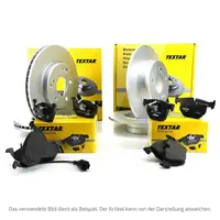TEXTAR Bremsscheiben + Bremsbel&auml;ge + Sensor f&uuml;r VW Golf 5 6 AUDI A3 8P vorne + hinten