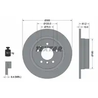 TEXTAR 92042303 Bremsscheiben Satz f&uuml;r BMW 5er E34 518-540i M5 524td 525td 525tds hinten