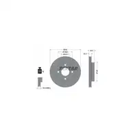 TEXTAR 92051003 Bremsscheiben Satz f&uuml;r FORD Escort Fiesta KA Orion Puma MAZDA 121 3 vorne