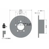 TEXTAR 92054500 Brake Disc Set for CITROEN XM Y3 Y4 (May 1989&ndash;October 2000), Rear