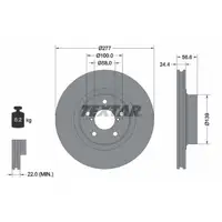 TEXTAR 92094603 Bremsscheiben Satz f&uuml;r TOYOTA GT 86 ZN6_ 2.0 200 PS 15 Zoll vorne