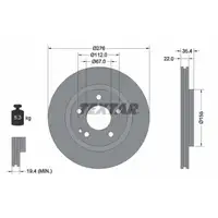 TEXTAR 92099603 Bremsscheiben Satz f&uuml;r MERCEDES A-Klasse W168 A190 125 PS vorne 1684210612