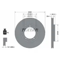 TEXTAR 92006105 Bremsscheiben Satz f&uuml;r PORSCHE 911 2.0-3.0 1967-83 924 944 bis 07.88 vorne