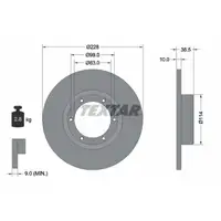 TEXTAR 92009200 Bremsscheiben Satz f&uuml;r RENAULT 18 134 135 4 112 5 122 6 118 vorne
