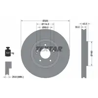 TEXTAR 92169903 Brake Disc Set for MITSUBISHI Lancer EVO 8 265 hp + 9 280 hp (front)