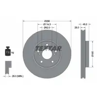 TEXTAR 92174303 Bremsscheiben Satz f&uuml;r LEXUS IS 2 _E2_ 3 _E3_ 250 300h 200d 220d vorne