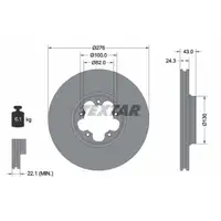 TEXTAR 92110003 Brake Disc Set for FORD Transit 260280300 08/2000&ndash;05/2006 (front)
