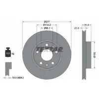 TEXTAR 92115703 Bremsscheiben Satz f&uuml;r LAND ROVER Freelander 1 L314 Fgst. 1A000001 vorne