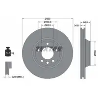 TEXTAR Bremsscheiben + Bel&auml;ge + Sensor f&uuml;r AUDI Q7 PORSCHE Cayenne VW Touareg 7L 7P vorne