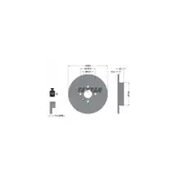 TEXTAR 92124703 Bremsscheiben Satz f&uuml;r OPEL Combo ab 10.2001 Meriva A hinten