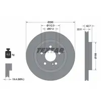 TEXTAR 92286903 Bremsscheiben Satz f&uuml;r MERCEDES W176 C/X117 X156 4-matic hinten 2464230812