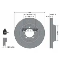 TEXTAR Bremsscheiben Satz f&uuml;r PORSCHE 991 3.8 Carrera S / GTS Boxster Spyder 981 3.8 vorne
