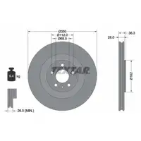 TEXTAR Bremsscheiben + Bremsbel&auml;ge + Sensor f&uuml;r AUDI Q7 SQ7 Q8 SQ8 4M ab 11.2019 hinten