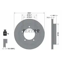 TEXTAR 92314103 Bremsscheiben Satz f&uuml;r SUZUKI Jimny SN ab Fgst. JSAFJB53V00201862 vorne