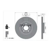TEXTAR 92337803 Bremsscheiben Satz f&uuml;r ALFA ROMEO Giulia 952 Stelvio 949 2.0 2.2 D hinten