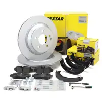 TEXTAR Bremsscheiben + Bel&auml;ge + Sensor + Bremsbacken f&uuml;r MERCEDES V-Klasse Vito hinten