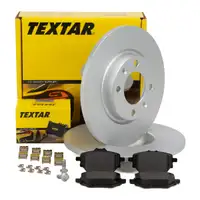 TEXTAR Bremsscheiben + Bel&auml;ge f&uuml;r CITROEN C4 3 OPEL Corsa-e Mokka-e PEUGEOT e-208 hinten
