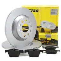 TEXTAR Bremsscheiben + Bel&auml;ge f&uuml;r VW Golf 7 GTI/GTD Passat B8 Tiguan A3 8V Q3 F3 TT hinten
