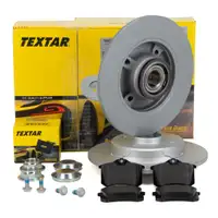 TEXTAR Bremsscheiben + Radlager + Bremsbel&auml;ge f&uuml;r PEUGEOT 2008 1 208 1 ab ORGA hinten