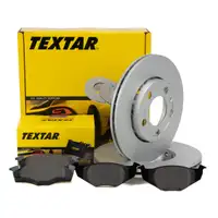 TEXTAR Bremsscheiben + Bremsbel&auml;ge f&uuml;r VW Polo 9N Fox SKODA Fabia 1 2 ohne vorne