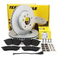 TEXTAR Bremsen Set Bremsscheiben + Bremsbel&auml;ge + Sensor f&uuml;r VW Multivan T7 PR-1LA vorne
