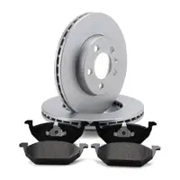 TEXTAR Brake Discs + Pads for VW Polo 6, Arona, Ibiza 5, Fabia 4, Kamiq PR-1ZG/1ZJ (front)