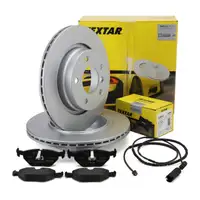 TEXTAR Bremsen Set Bremsscheiben + Bremsbel&auml;ge + Sensor f&uuml;r BMW 3er E46 325i 328i hinten