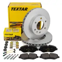 TEXTAR Brake Discs + Pads + Sensor for MERCEDES Sprinter 906, 907, 910 and VW Crafter (front)