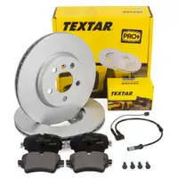 TEXTAR Bremsscheiben + Bel&auml;ge Sensor f&uuml;r BMW 2er F45 F46 X2 F39 MINI F54 bis 07.2019 vorne
