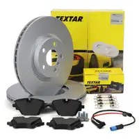 TEXTAR Bremsscheiben + Bremsbel&auml;ge + Sensor f&uuml;r BMW 2er U06 Active Tourer 223i 223d vorne
