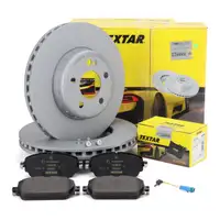 TEXTAR Bremsscheiben + Bremsbel&auml;ge + Sensor f&uuml;r MERCEDES W205 W213 ohne Sportpaket vorne