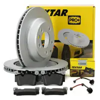 TEXTAR Bremsscheiben Bel&auml;ge Sensor f&uuml;r AUDI Q7 4LB PORSCHE Cayenne 9P VW Touareg 7L hinten