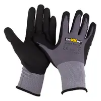 1x TEXXOR BLACK TOUCH Handschuhe Arbeitshandschuhe Schwarz/Grau Gr&ouml;&szlig;e 9 / L