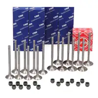 8x TRW Einlassventil + 8x Auslassventil + 16x ELRING Dichtungen f&uuml;r VW Golf 4 5 6 1.4 1.6
