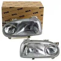 2x TYC HALOGEN H1/H1 Hauptscheinwerfer Scheinwerfer f&uuml;r VW Golf 3 1991-1997 links + rechts