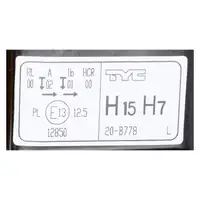 2x TYC HALOGEN H7/H15 Scheinwerfer Hauptscheinwerfer f&uuml;r VW Golf 6 MK6 links + rechts