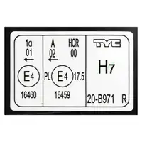 TYC 20-11971-25-2 H7 Hauptscheinwerfer Scheinwerfer f&uuml;r SEAT IBIZA IV rechts 6J1941006D