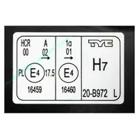 TYC 20-11972-25-2 H7 Hauptscheinwerfer Scheinwerfer f&uuml;r SEAT IBIZA IV links 6J1941005D