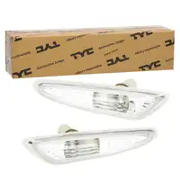 2x TYC HALOGEN Seitenblinker Blinker WEISS f&uuml;r BMW 3er E46 LCI Facelift ab 2001 X3 E83