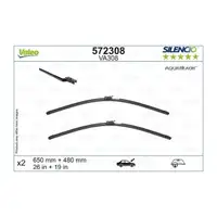 VALEO VA308 SILENCIO Scheibenwischer Wischerbl&auml;tter Satz beheizt f&uuml;r VOLVO XC60 2 vorne