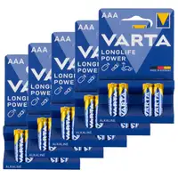 20 VARTA LONGLIFE POWER ALKALINE AAA Batteries (MICRO 4903, LR03, MN2400) 1.5V
