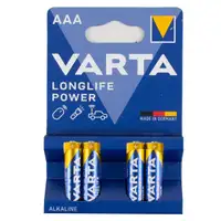 4x VARTA LONGLIFE POWER ALKALINE AAA MICRO Batteries 4903 LR03 MN2400 1.5V