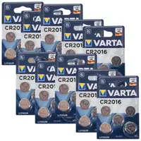 50 VARTA Lithium 3V CR2016 Button Cell Batteries (Best Before 07/2031)