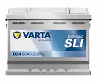 VARTA 560408054K262 DYNAMIC SLI D24 Batterie Starterbatterie 12V 60Ah EN540A B13