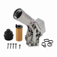 VEMO Oil Cooler + Aluminum Oil Filter Housing + Filter for BMW 3 Series G20, G21; 5 Series G30, G31; X3 G01, G02; B48