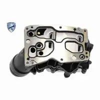 VEMO Oil Cooler + Oil Filter Housing (Aluminum) for BMW 1 Series F20, F21; 3 Series E90&ndash;E93; 5 Series F10, E84, F25, N47
