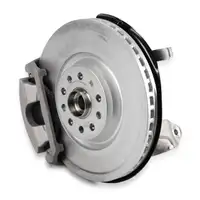 2x Achsschenkel + Bremsscheiben + Bremsbel&auml;ge + Bremssattel f&uuml;r VW Passat B8 Tiguan vorne