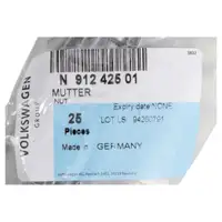 10x ORIGINAL AUDI SEAT SKODA VW Blechmutter Karosserie N91242501