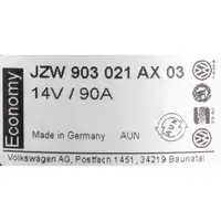 Lichtmaschine 14V 90A f&uuml;r VW Golf 3 4 Passat T4 T5 SEAT Leon SKODA Octavia 1 JZW903021AX