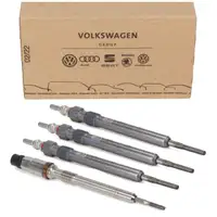 4x ORIGINAL VW Gl&uuml;hkerze + Drucksensor Golf 7 8 Passat B8 Tiguan Touran T6 1.6/2.0 TDI
